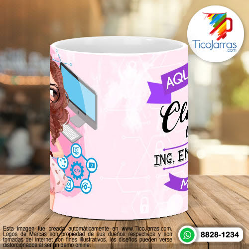 Tazas Personalizadas Aquí Toma la Mejor Ingeniera en Sistemas