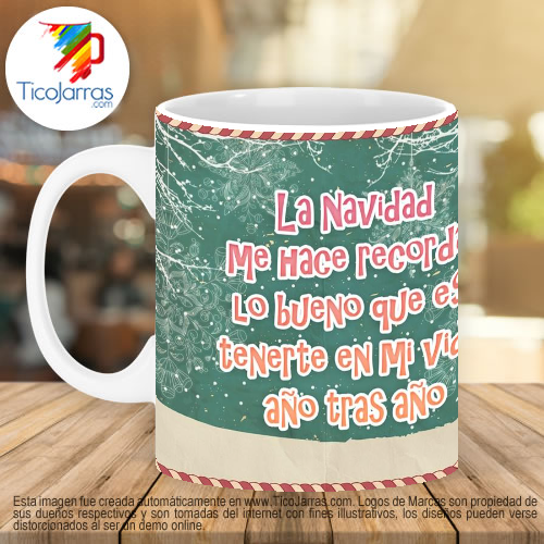 Jarras Personalizadas La navidad me hace recordar