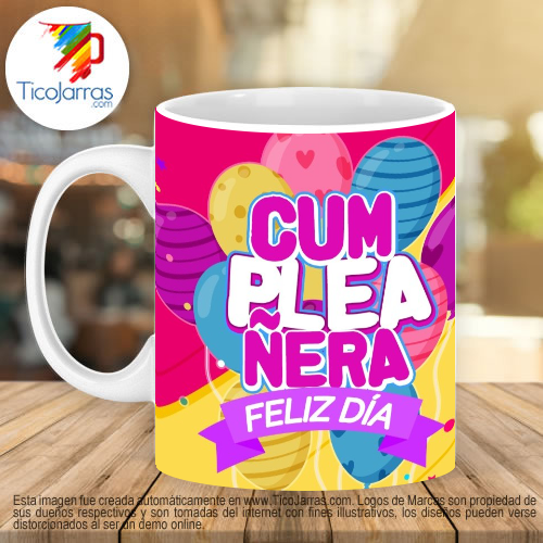 Jarras Personalizadas Cumpleañera, con foto