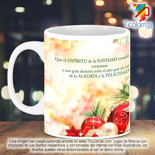 Jarras Personalizadas Taza Navideña