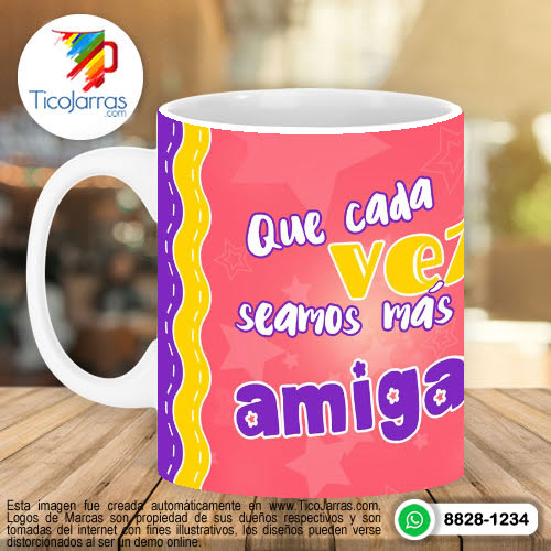 Jarras Personalizadas Que cada vez seamos más Amigas