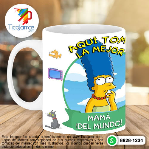 Jarras Personalizadas Aquí toman los Simpsons - Mamá