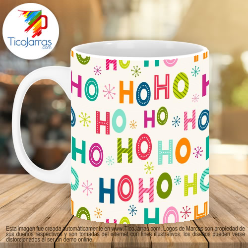 Jarras Personalizadas Taza con fondo Navideño