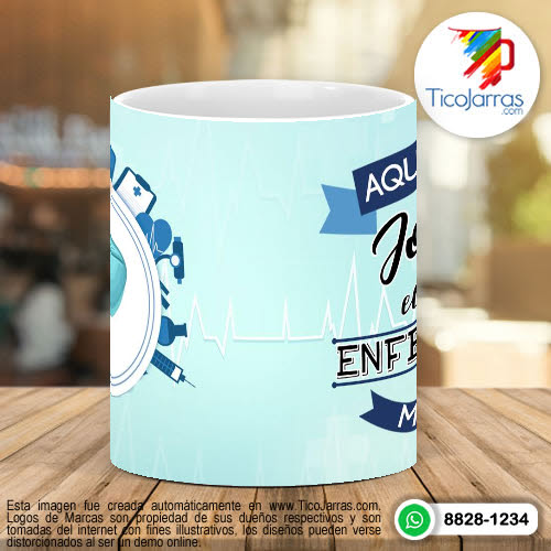 Tazas Personalizadas Aquí Toma el Mejor Enfermero