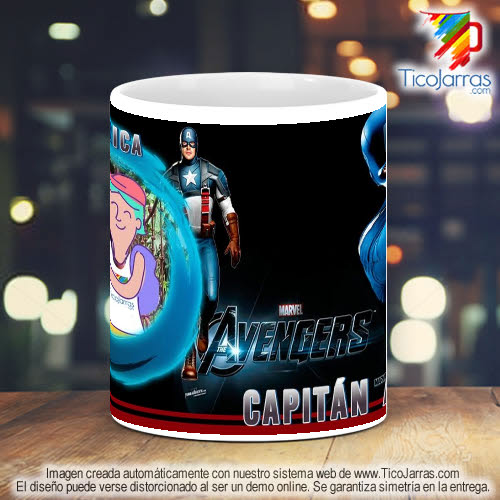 Tazas Personalizadas Jarra Capitán America Personalizada