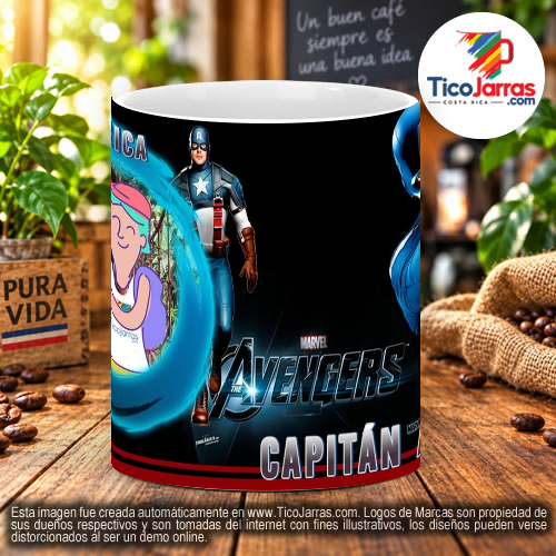 Jarra Capitán America Personalizada - imagen 2