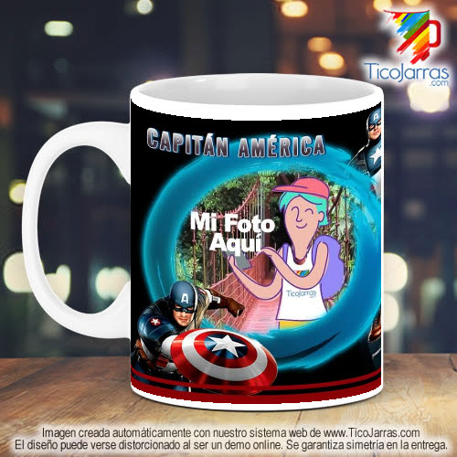 Tazas Personalizadas en Costa Rica Jarra Capitán America Personalizada