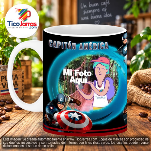 Jarra Capitán America Personalizada