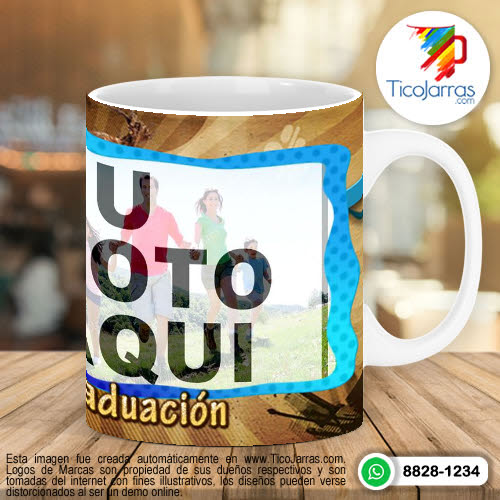Tazas Personalizadas en Costa Rica Recuerdo de mi Graduación