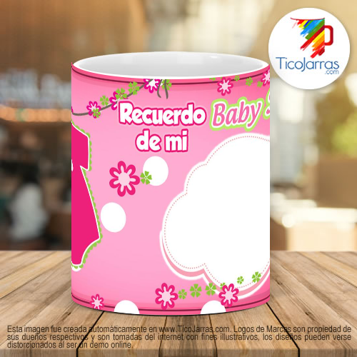 Tazas Personalizadas Recuerdo de mi Baby Shower