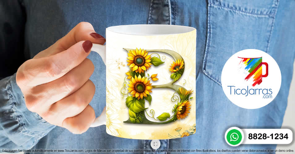 Tazas Personalizadas en Costa Rica Mamá Feliz Día, Tazas con Nombre incial 