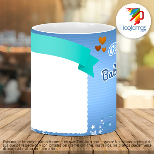 Tazas Personalizadas Recuerdo Baby Shower, con foto personalizada