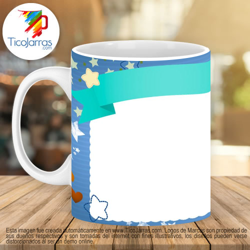 Jarras Personalizadas Recuerdo Baby Shower, con foto personalizada