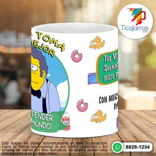 Tazas Personalizadas Aquí toman los Simpsoms - Bartender