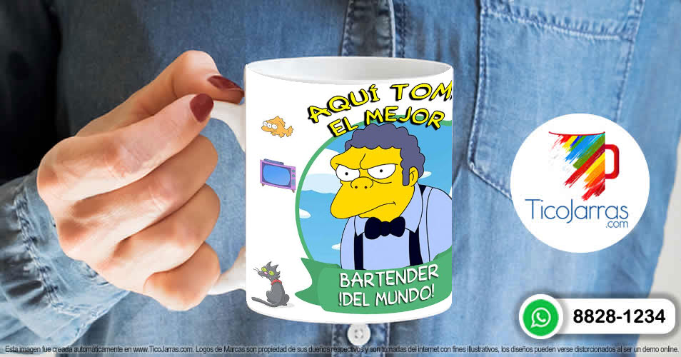 Tazas Personalizadas en Costa Rica Aquí toman los Simpsoms - Bartender