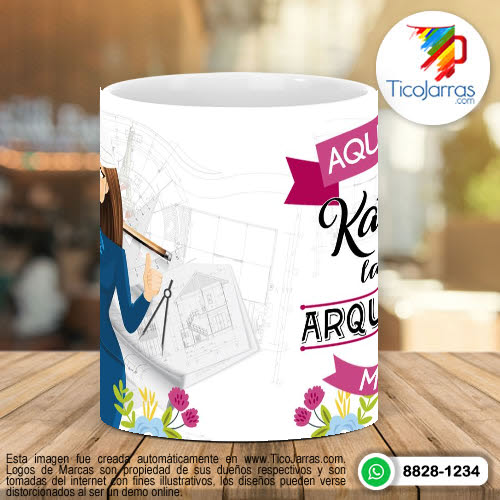 Tazas Personalizadas Aquí Toma la Mejor Arquitecta