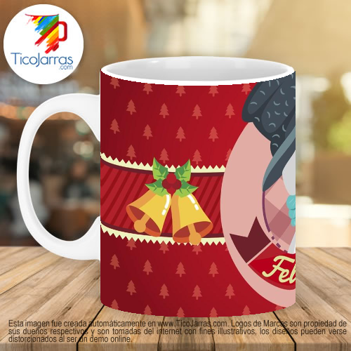 Jarras Personalizadas Feliz Navidad - Muñeco de nieve