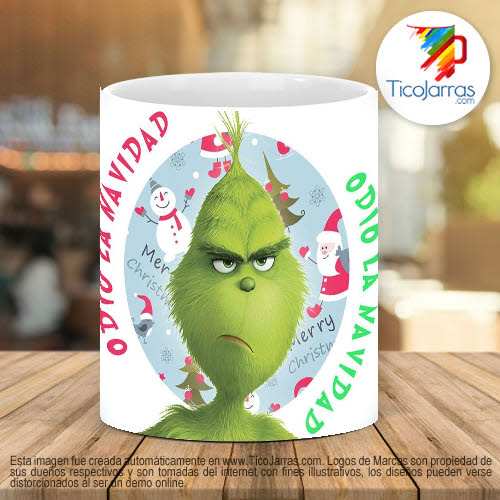 Tazas Personalizadas Odio la navidad El Grinch