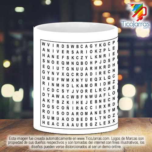 Tazas Personalizadas Sopa de letras del Amor