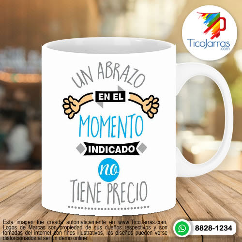 Tazas Personalizadas en Costa Rica Un abrazo en el momento indicado 