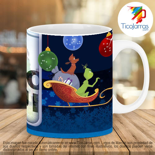 Tazas Personalizadas en Costa Rica El Grinch y su mascota