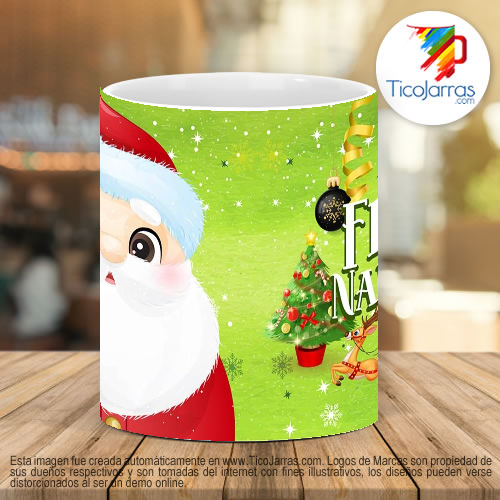 Tazas Personalizadas Feliz Navidad - Santa Claus