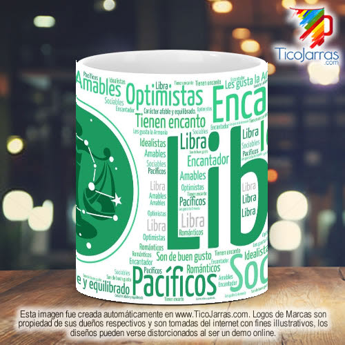 Tazas Personalizadas en Costa Rica Signo del Zodiaco Libra