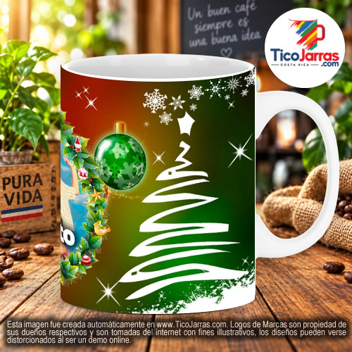 Taza Navideña y prospero Año Nuevo