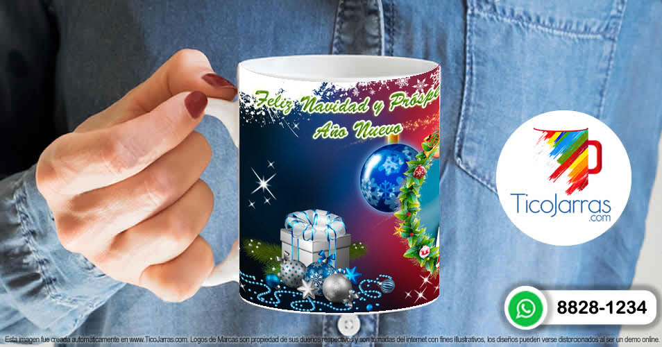 Artículos Personalizados Taza Navideña y prospero Año Nuevo