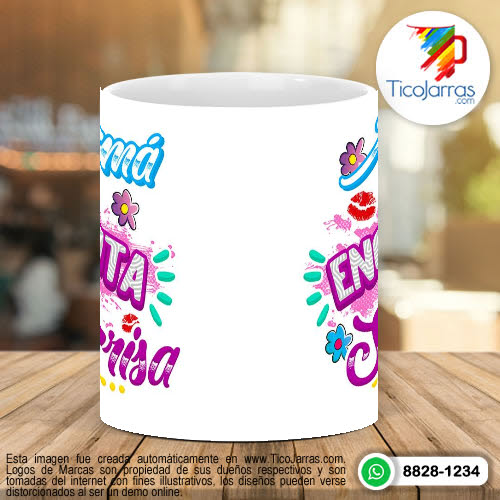 Tazas Personalizadas Mamá me encanta tu sonrisa