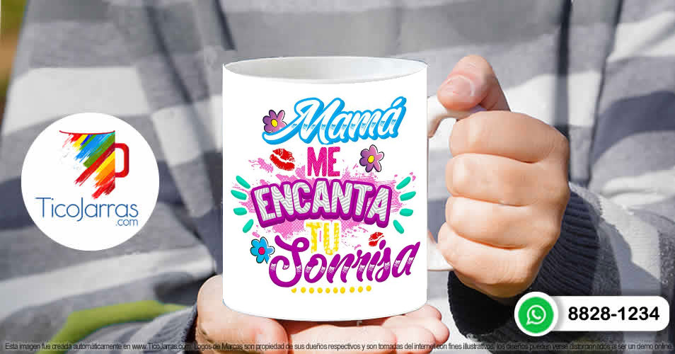 Tazas Personalizadas en Costa Rica Mamá me encanta tu sonrisa