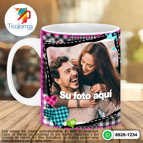 Jarras Personalizadas Te amo, con foto personalizada