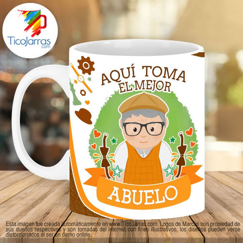 Taza personalizada con foto. Un regalo para el mejor abuelo del mundo