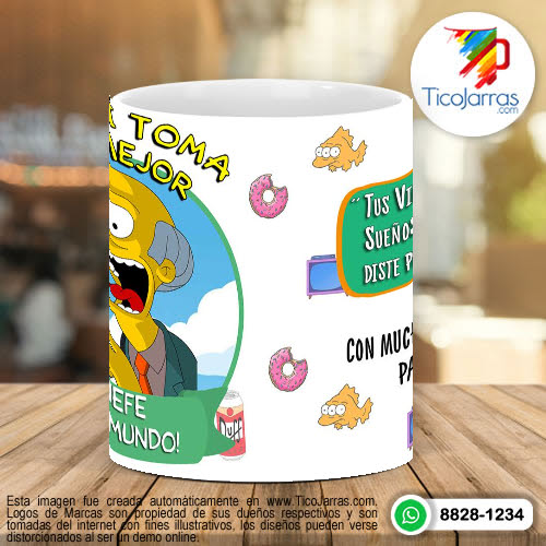 Tazas Personalizadas Aquí toman los Simpsons - Jefe