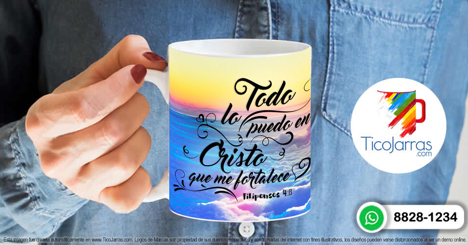 Artículos Personalizados Todo lo puedo en Cristo que me fortalece