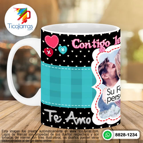 Tazas Personalizadas en Costa Rica Contigo la Felicidad sí Existe