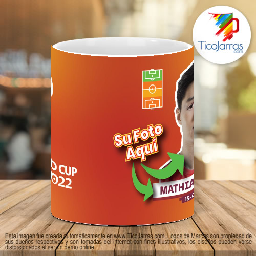 Tazas Personalizadas Jarra sticker mundialista Qatar 2022