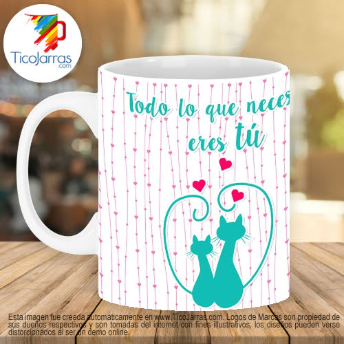 Jarras Personalizadas Todo lo que necesito eres tú