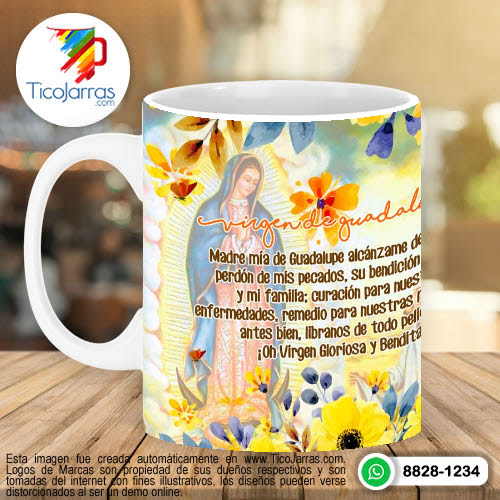 Jarras Personalizadas Virgen de Guadalupe