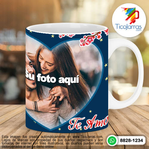 Diseños Personalizadas Te amo, tema lechuzas, con foto personalizada