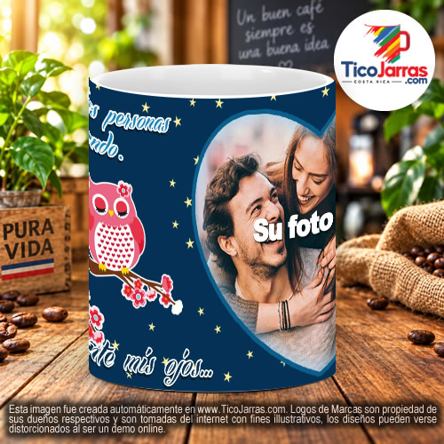 Te amo, tema lechuzas, con foto personalizada - imagen 2