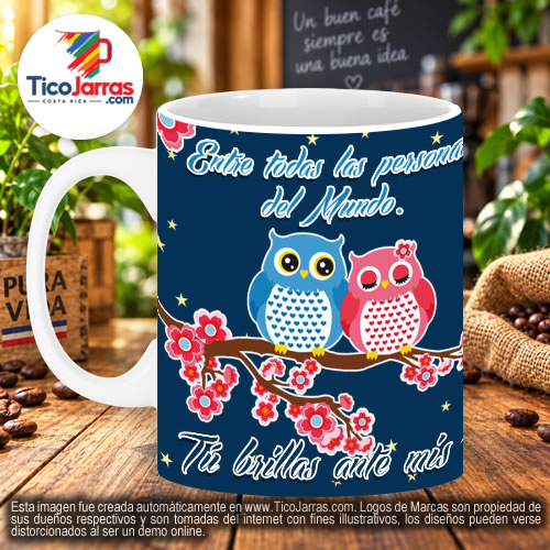 Te amo, tema lechuzas, con foto personalizada - imagen 3