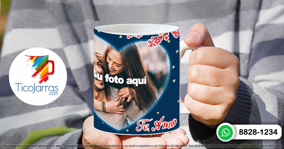 Tazas Personalizadas en Costa Rica Te amo, tema lechuzas, con foto personalizada