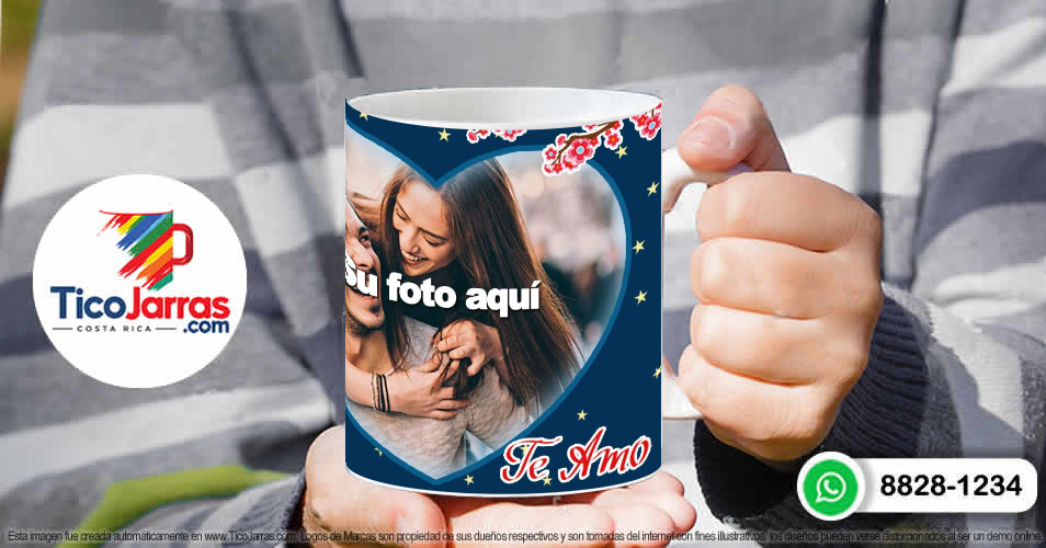 Te amo, tema lechuzas, con foto personalizada - TicoJarras