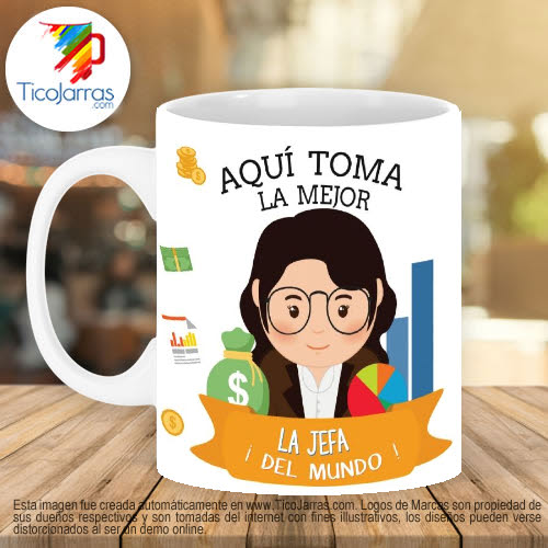 Jarras Personalizadas La Mejor Jefa del Mundo