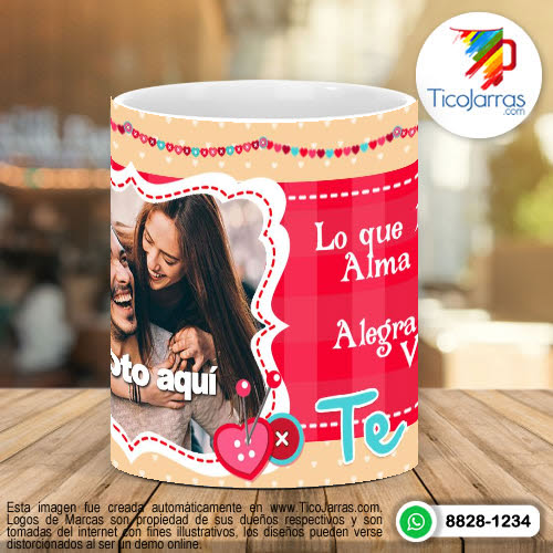 Tazas Personalizadas Alegra toda mi vida, con foto personalizada