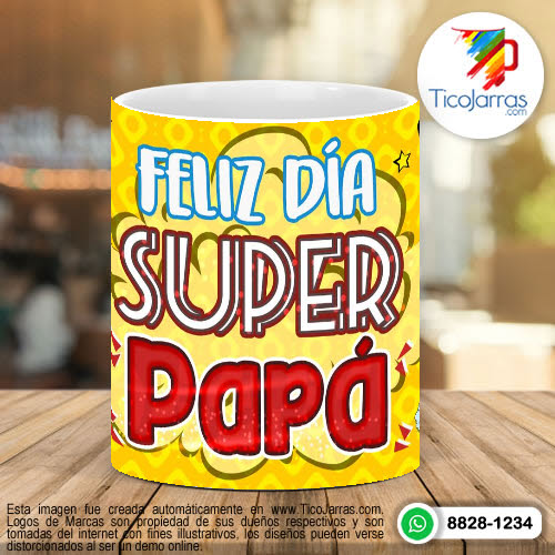 Tazas Personalizadas Feliz Día Super Papá