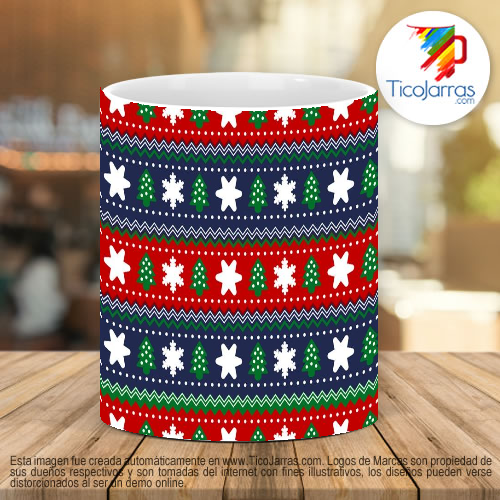 Tazas Personalizadas Taza con fondo Navideño