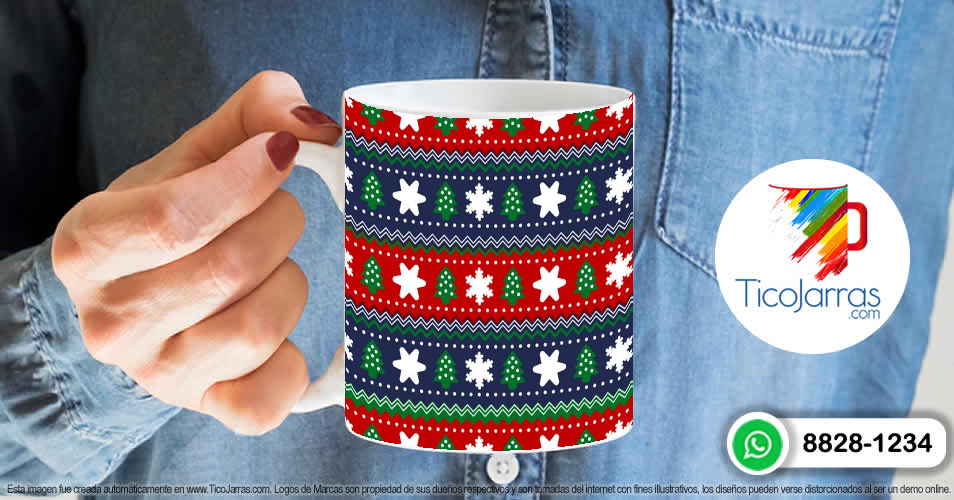 Artículos Personalizados Taza con fondo Navideño