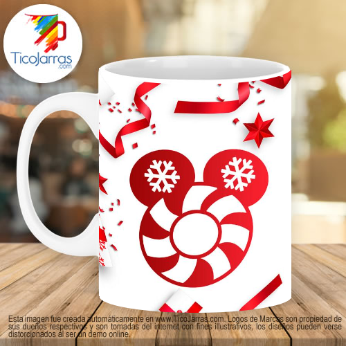 Tazas Personalizadas en Costa Rica Taza Navideña con letra O